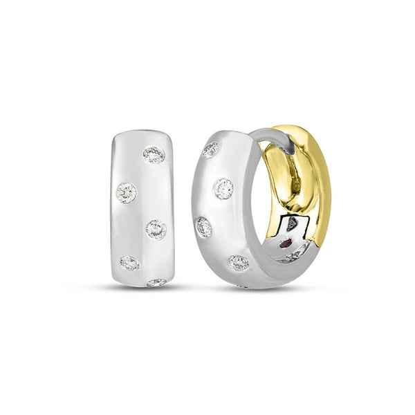 2-Tone Diamond Wrap Earrings - 1